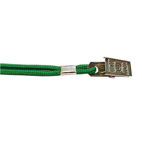Шнурок для бейджа зеленый с клипсой